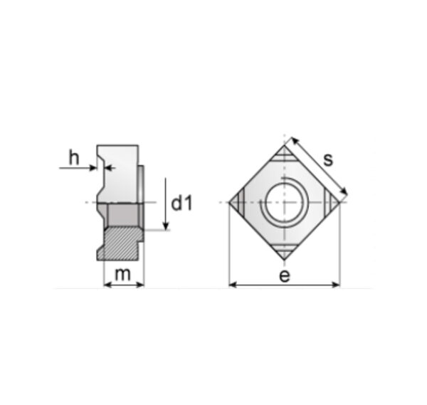 Square Weld Nuts | Bhavya Industries - Square Nuts Manufacturer in Ludhiana